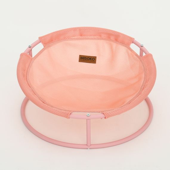 Лежак для домашних животных складной MISOKO&CO Pet bed round 45x45x22 см розовый