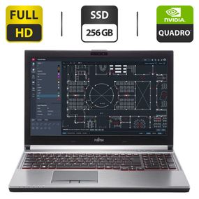 Мобільна робоча станція Fujitsu Celsius H760 / 15.6" (1920x1080) IPS / Intel Core i7-6820HQ (4 (8) ядра по 2.7 - 3.6 GHz) / 16 GB DDR4 / 256 GB SSD / nVidia Quadro M1000M, 2 GB GDDR5, 128-bit / WebCam / DVD-ROM б/в