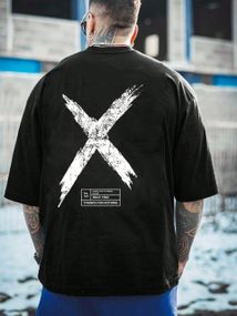 Футболка чоловіча з принтом повсякденна XL Чорний