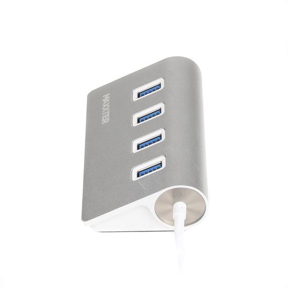 Хаб USB 3.0 Type-A HU3A-4P-01 на 4 порти, метал, сріблястий | Зображення 2