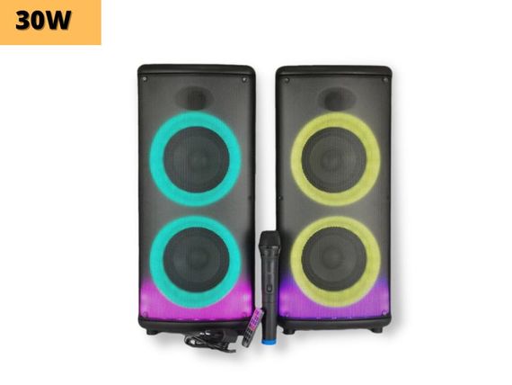 Портативная колонка бумбокс XPRO RX-6238 чемодан  30Вт, USB, SD, FM радио, Bluetooth, 1 микрофон, ДУ (MER-15663) | Зображення 1