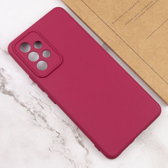 Чохол накладка Silicone Cover Lakshmi Full Camera (A) для Samsung Galaxy A32 4G, Бордовий / Marsala | Зображення 3