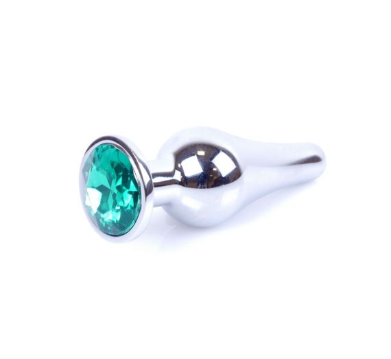 Анальна пробка - Jewellery Silver BUTT PLUG- Green Sex Aura | Зображення 3