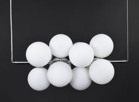 Люстра підвісна на 12 лампочок 27522 Хром 30-140х26х65 см.