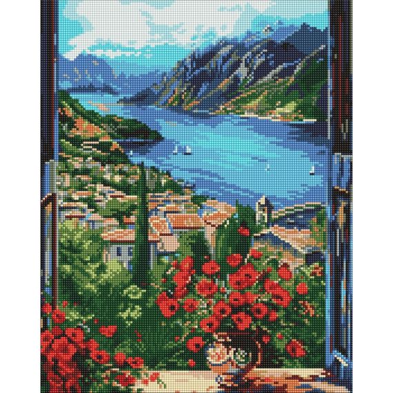 Алмазная мозаика "Пристань в горах" ©art_selena_ua AMO8095, 40х50 см