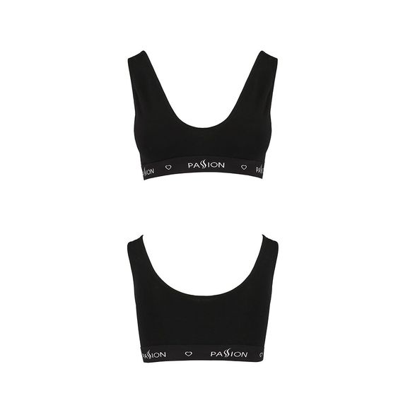Спортивний топ з широкою гумкою Passion PS004 TOP L, black | Зображення 4