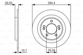 Диск гальмівний HYUNDAI i30, KIA PRO, BOSCH (0986479A47)