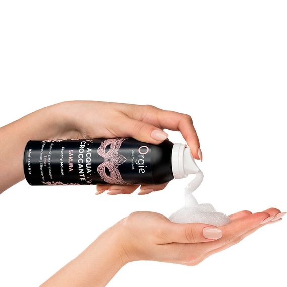 Массажная пенка Orgie – Acqua Croccante Sakura (150 мл), эффект лопающихся пузырьков | Зображення 1