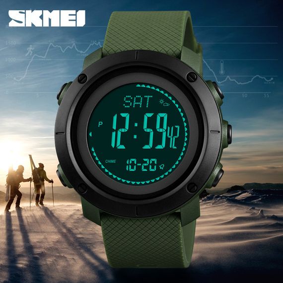Skmei 1427AG Army Green + Compass | Зображення 2