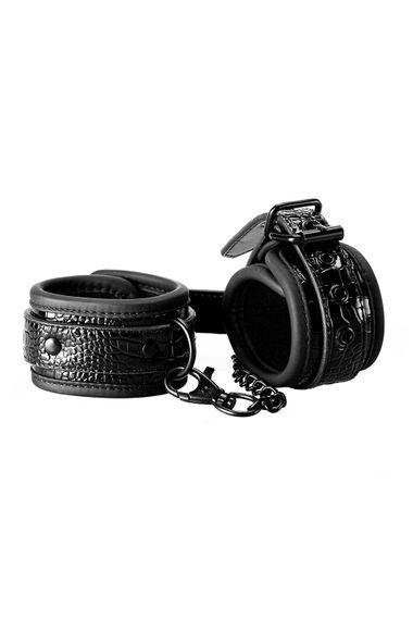 Наручники BLAZE LUXURY HANDCUFF CROCO BLACK, Черный | Зображення 3