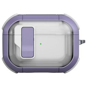 Футляр протиударний Locking Button для навушників Airpods Pro 2 / Pro Light Purple