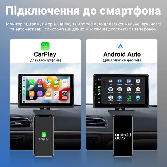 Автомобільний паркувальний комплект з 10.1" екраном та 4 камерами заднього виду Podofo A3554, для вантажних автомобілів, CarPlay/Android Auto, Bluetooth, FM | Зображення 7