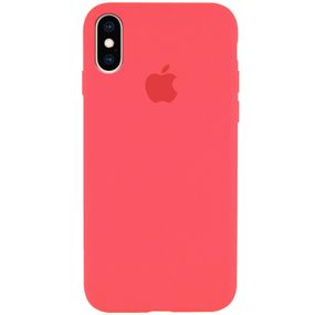 Чохол Silicone Case Full Protective (AA) для Apple iPhone XS Max (6.5") Кавуновий / Watermelon red