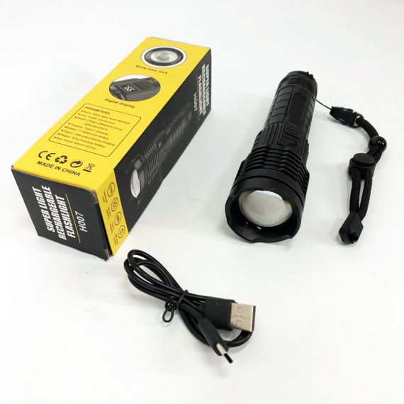 Ліхтар ручний з функцією зарядки, Кращий тактичний ліхтар Пило-вологозахищений ударостійкий UV-19 | Зображення 2