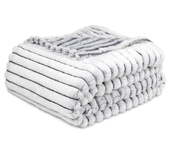 Плед флісовий сірий в смужку(2 см) Love You 150 x 200 см | Зображення 2