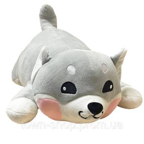 Детская мягкая игрушка "Акита-ину" L1125(Grey) игрушка с пледом, размер 60 см