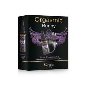 Набір Orgie Orgasmic Bunny: збуджувальні краплі та ерекційне віброкільце Sex Aura