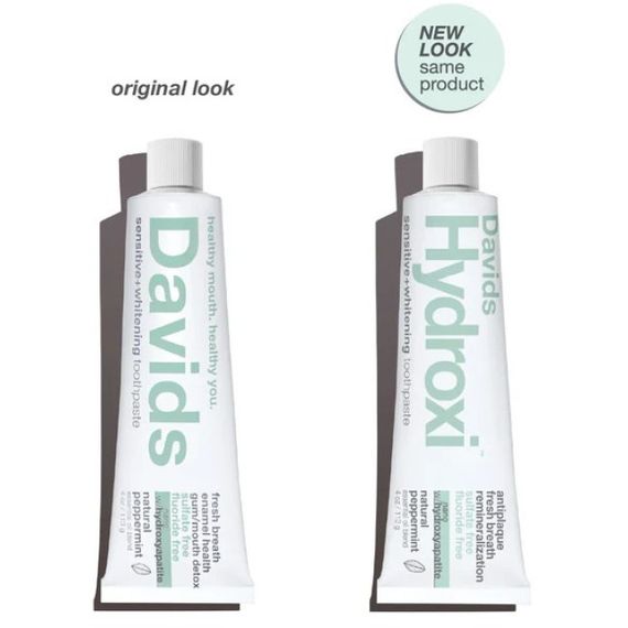 Зубна паста Davids Hydroxi Sensitive+ Whitening з наногідроксиапатитом зі смаком перцевої м'яти, 113 грам | Зображення 2