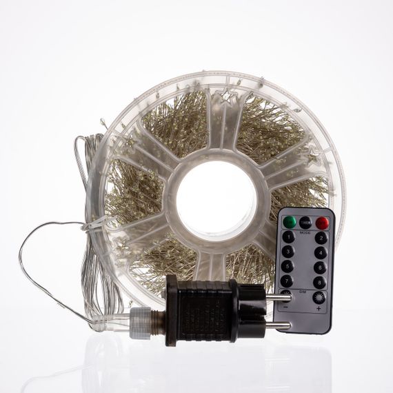 Новорічна гірлянда кімнатна роса Хвойна лапа 50 м 1500 LED білий провід Біле сяйво D1500L50MWW | Зображення 3