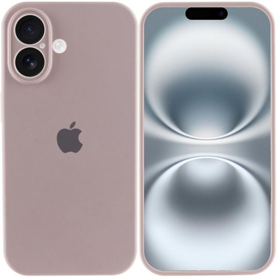 Чехол Silicone Case Full Camera Protective (AA) для Apple iPhone 16 Plus (6.7") Серый / Lavender | Зображення 1