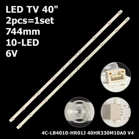 LED підсвітка TV 40" 4C-LB4010-HR01J 4C-LB4010HR02J 40HR330M10A0 V4 2шт.