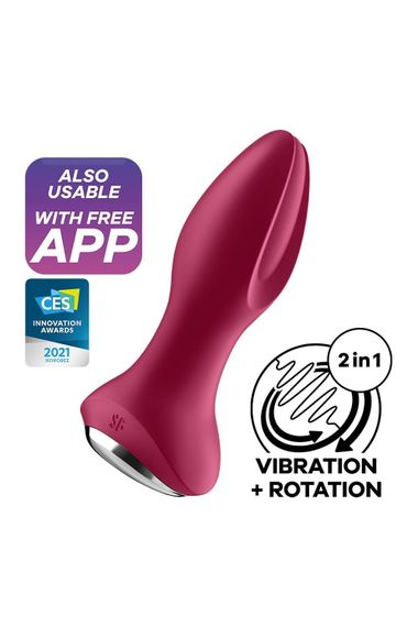 Анальна смарт-вібропробка із перлинним масажем Satisfyer Rotator Plug 2+ Violet (м'яте паковання!!!) | Зображення 8