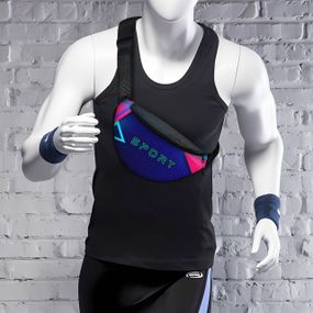 Сумка-бананка мужская/женская Sport 32×16 см с расширителем поясная сумка или сумка через плечо (02880)