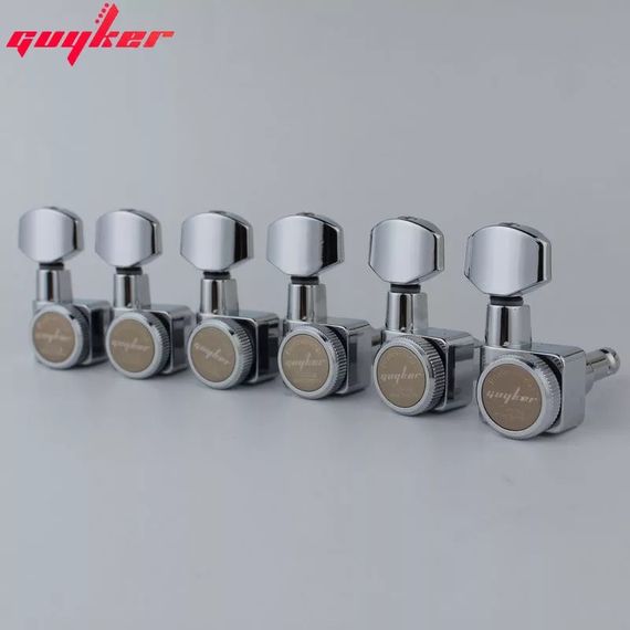 Колки Machine Heads Guyker 6R локовые для электрогитары Fender American Yamaha гитари хромовые c ЗАЦЕПАМИ | Зображення 3