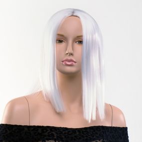 Парик боб каре Fetish Hair белый, 30 см Sex Aura
