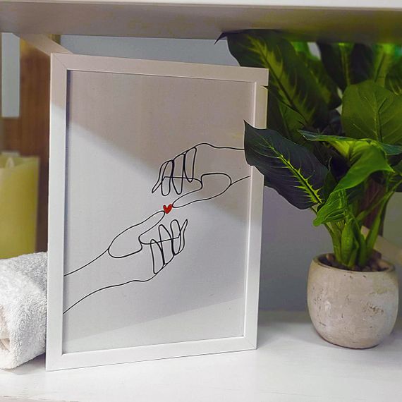 Постер в рамке Дотик кохання 21х30см, A4 (WMT4_21L016_WH)