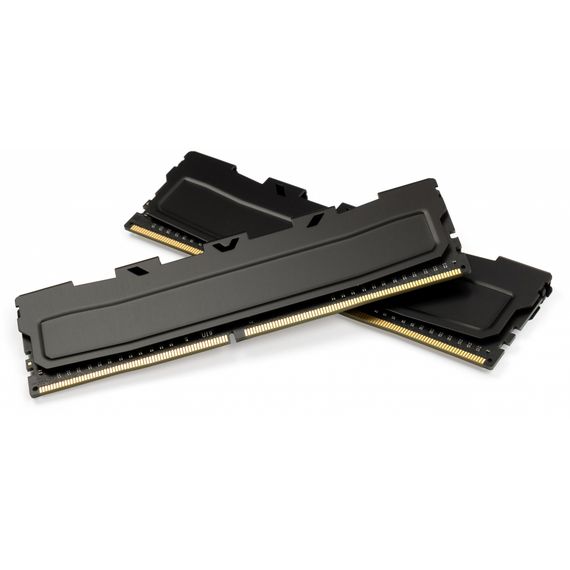 Модуль пам'яті для комп'ютера DDR4 16GB (2x8GB) 3200 MHz Black Kudos eXceleram (EKBLACK4163222AD) | Зображення 1