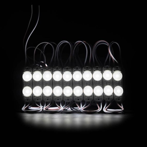Світлодіодний модуль PROLUM Т1 SMD2835 2LED 12V 072W IP66 З лінзою Білий | Зображення 1
