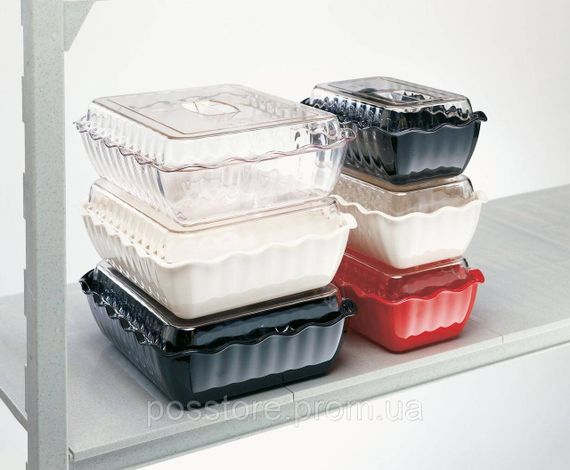 Крышка для салатниц 15х23,8х3,5 см Cambro, Прозрачный, 0,85 л | Зображення 1