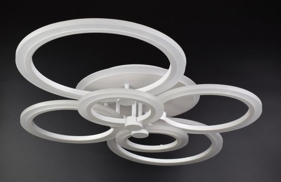 Люстра світлодіодна стельова LED світильник для квартири на стелю лед з пультом 25946 Білий 11х57х77 см.