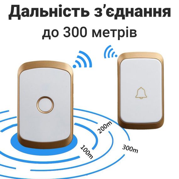 Дверний дзвінок бездротовий Digital Lion WDB-01, до 300 метрів, золотий | Зображення 5