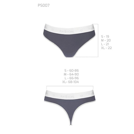 Спортивні трусики-стрінги Passion PS007 PANTIES S, dark grey | Зображення 4