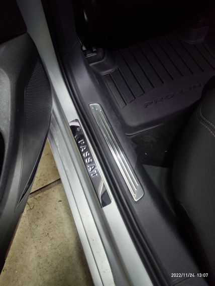 Накладки на дверні пороги OmsaLine тип 1 (4 шт, нерж) для Volkswagen Passat B8 2015-2024 рр | Зображення 4