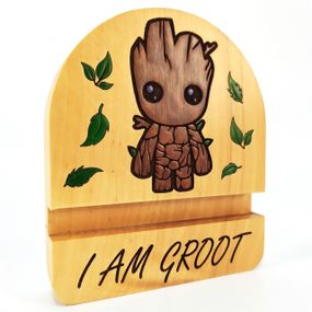 Підставка тримач для мобільного телефону, смартфона, планшета I AM GROOT Майстерня містера Томаса 12х10см