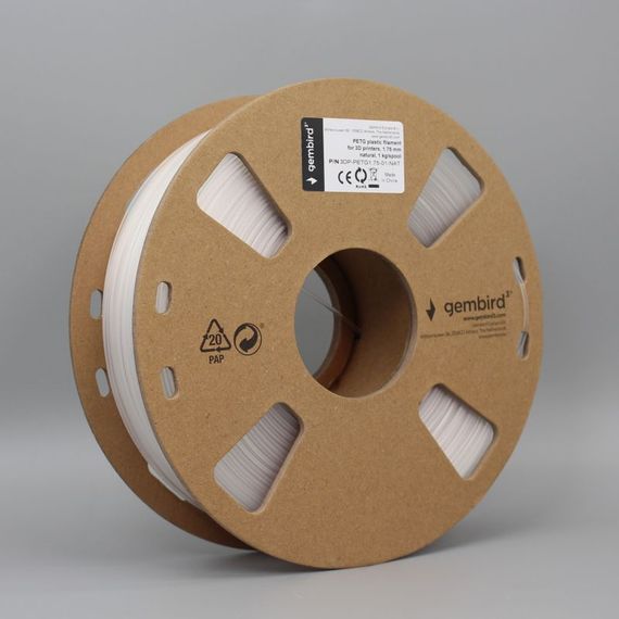 Пластиковий матеріал (филамент) для 3D-принтера Gembird 3DP-PETG1.75-01-NAT, натуральний | Зображення 1