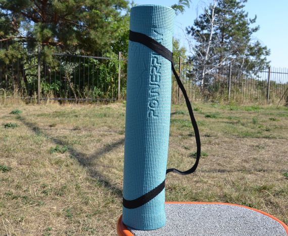 Коврик для йоги и фитнеса Паверплей 4010 PVC Yoga Mat Зеленый (173x61x0.6) | Зображення 6