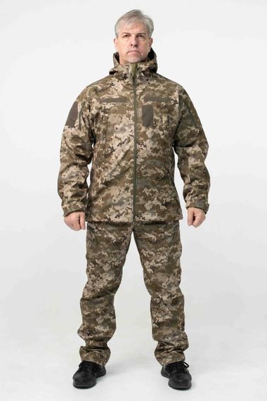 Військова куртка на флісі Soft Shell Military піксель | Зображення 1