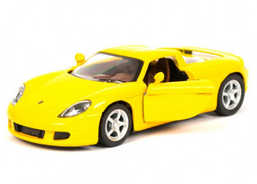 Детская модель машинки Porsche Carrera GT Kinsmart KT5081W инерционная, 1:36 Yellow