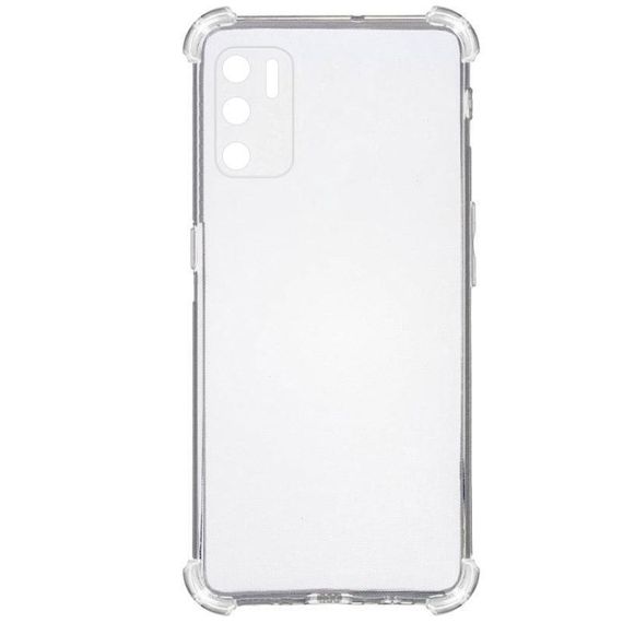 TPU чохол GETMAN Ease logo посилені кути Full Camera для Oppo A16s / A16 / A54s Безбарвний (прозорий) | Зображення 4