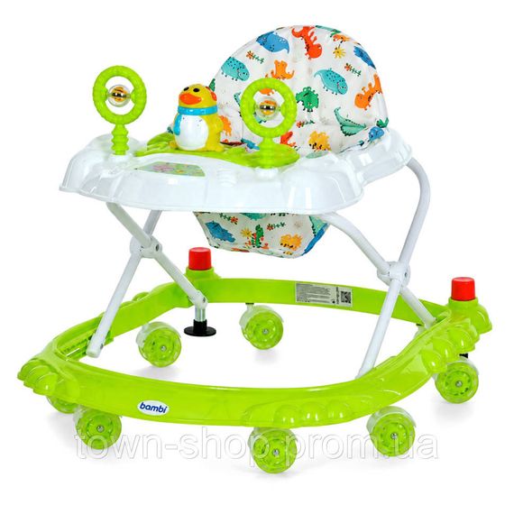 Детские Ходунки M 3168-1(Green) музыкальные и световые эффекты, со стопором