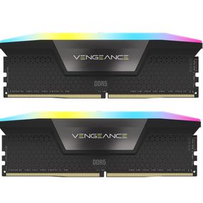 Модуль пам&#039;яті для комп&#039;ютера DDR5 32GB (2x16GB) 6000 MHz Vengeance RGB Black Corsair (CMH32GX5M2E6000C36)