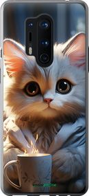 Чохол на OnePlus 8 Pro Білий кіт "5646t-1896-2448"