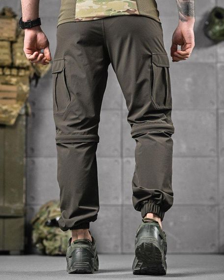 Стрейчеві літні тактичні штани-шорти PARADOX олива ДЛ6298 | Зображення 6