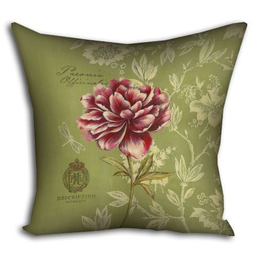 Подушка габардинова з принтом Paeonia officinalis 30x30 (3P_PW018)