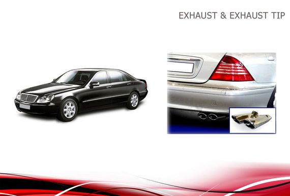 Насадки на глушитель V2 (2 шт) для Mercedes S-сlass W220 | Зображення 6