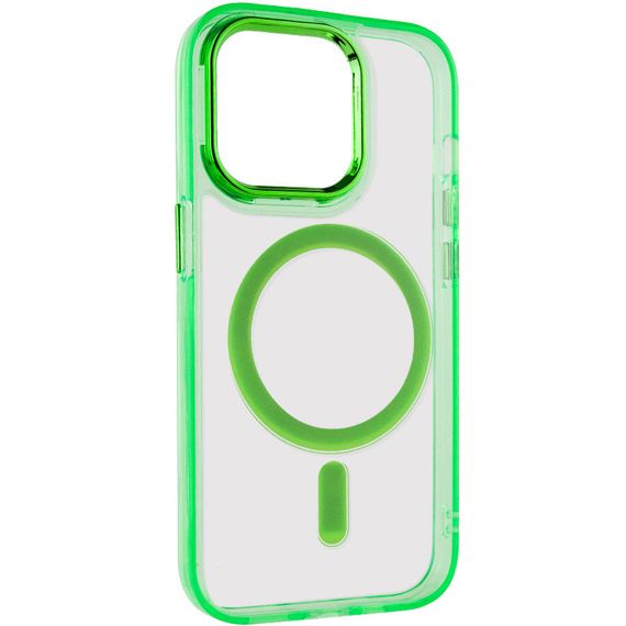 Чехол TPU Iris with MagSafe для Apple iPhone 13 Pro (6.1") Салатовый | Зображення 1